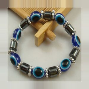 Haematite Stretch Charm Bracelet